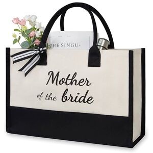 Mother of the bride canvas tote bag
